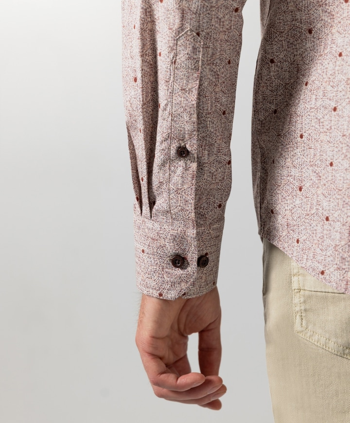 Heren overhemd lange mouw roze