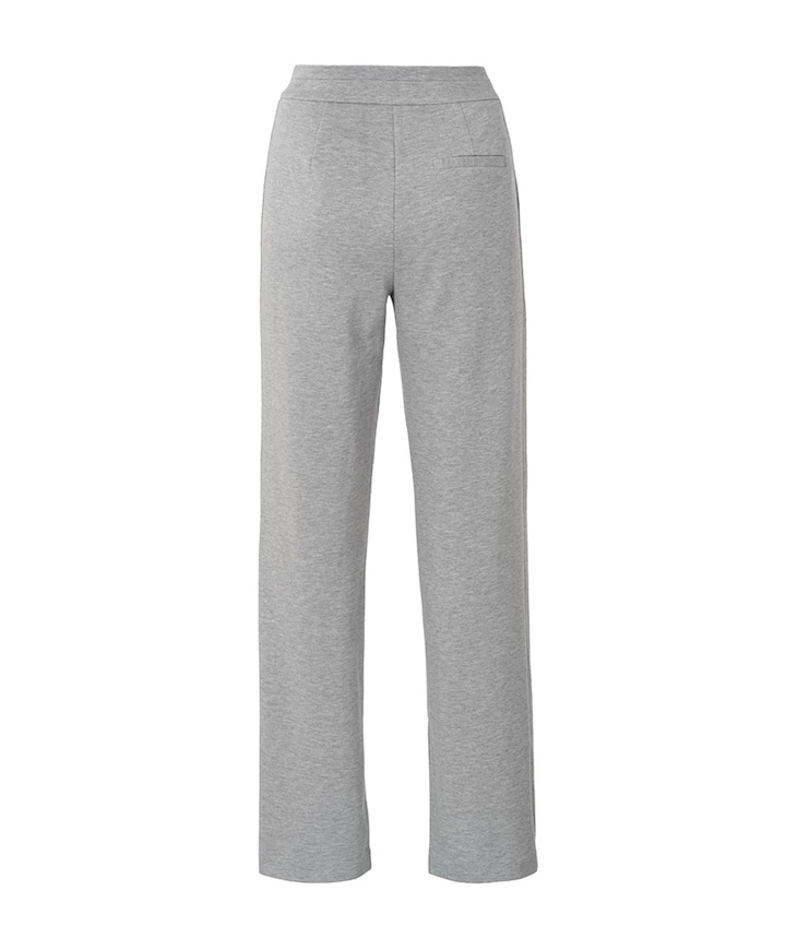 Soft melange tailored trousers grijs