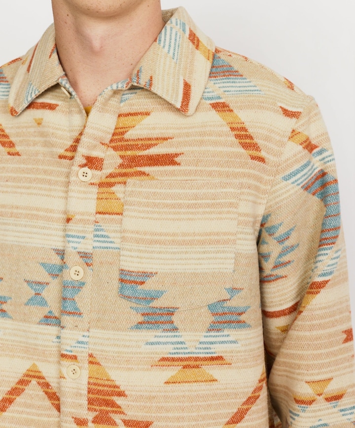 Heren overshirt blauw