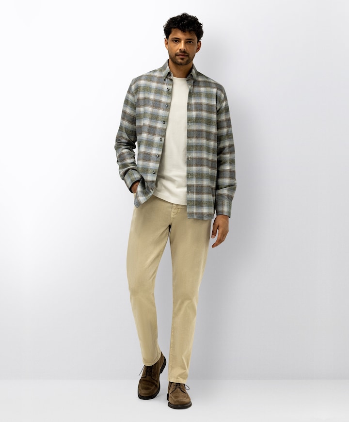 Heren overshirt bruin