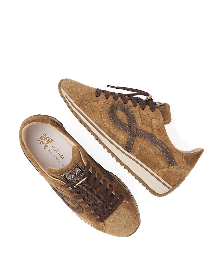 Mikki Eve dames sneakers bruin