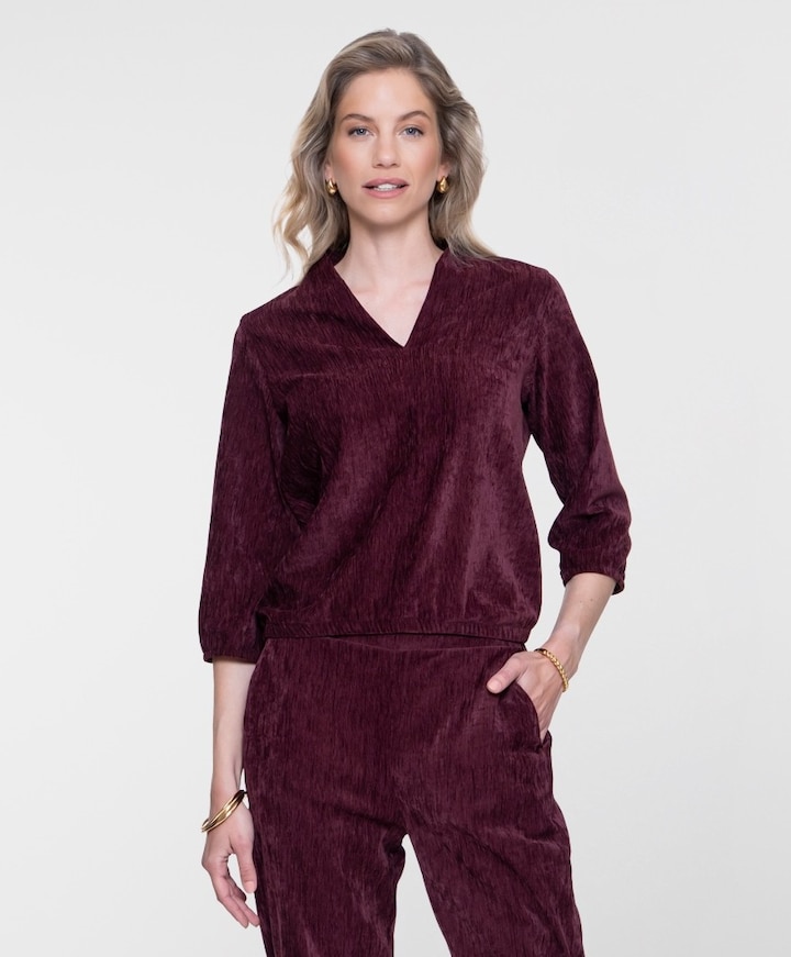 Dames blouse bordeaux