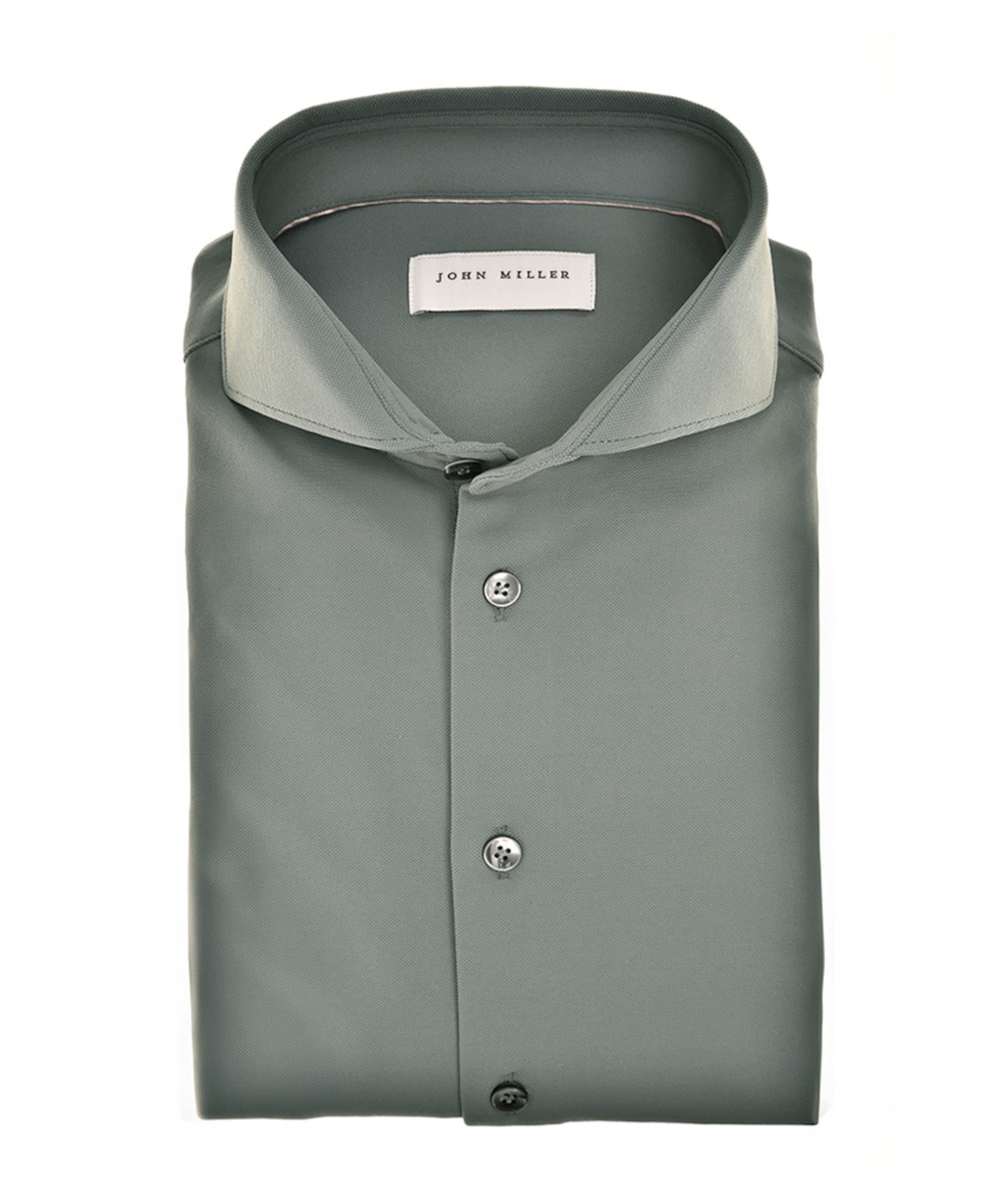 Heren overhemd lange mouw grijs