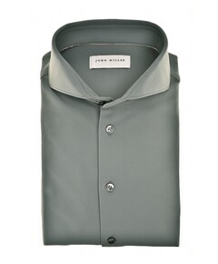 Heren overhemd lange mouw grijs