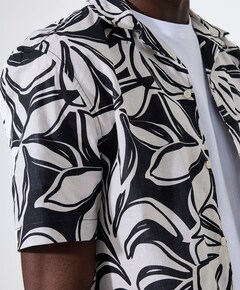 Heren overhemd korte mouw blauw