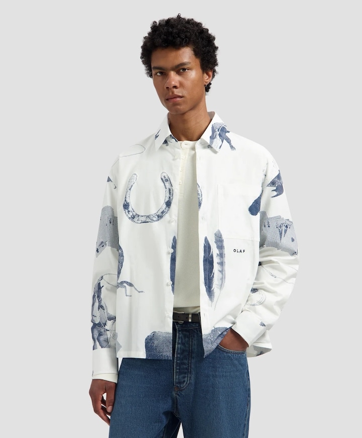 Heren overhemd lange mouw multicolor