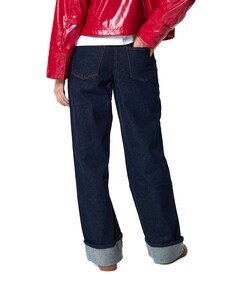 ONLCARNABY HW WIDE FOLDUP RED jeans blauw