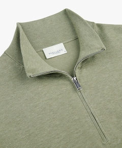 Heren trui met rits groen