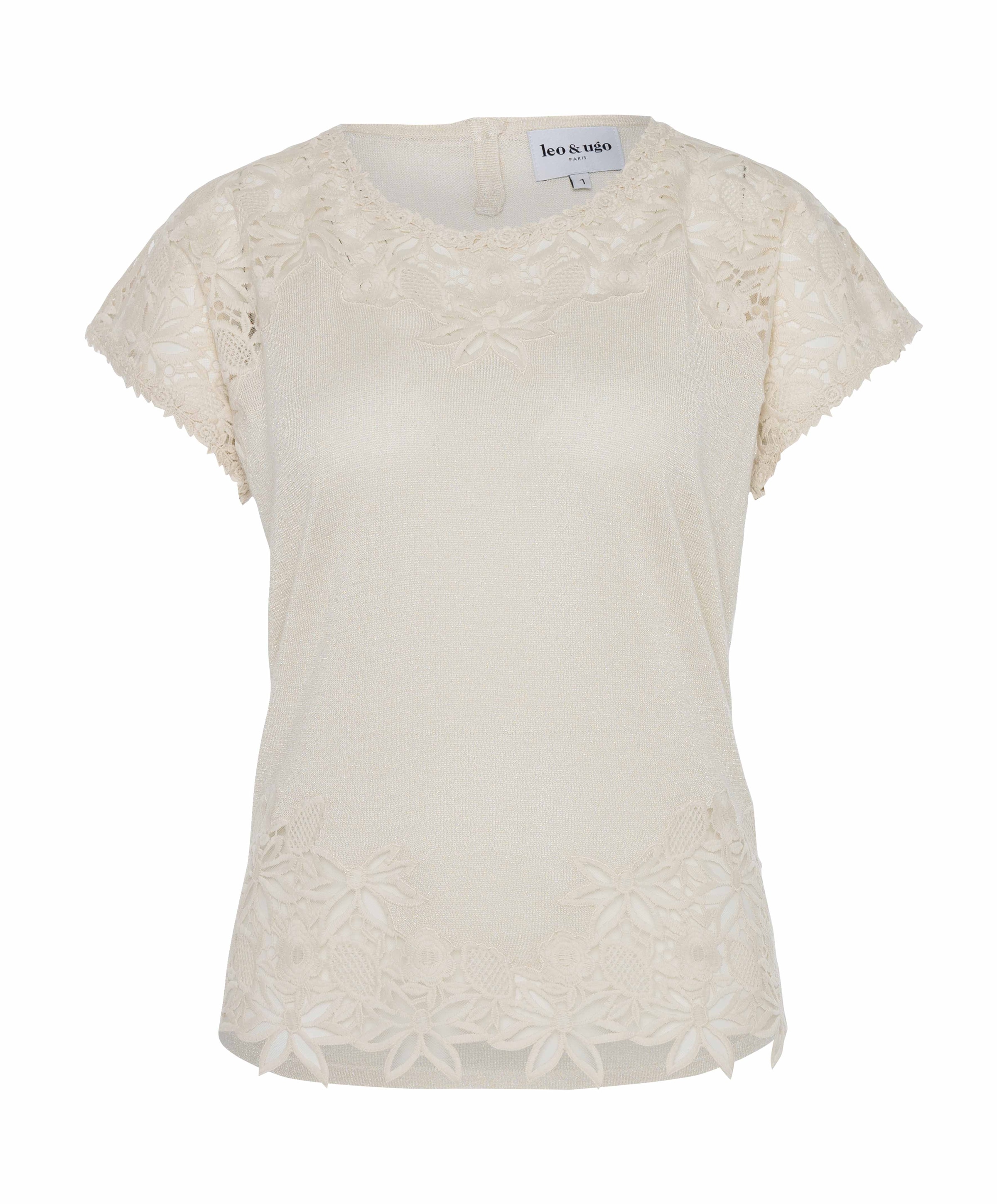 Dames top beige