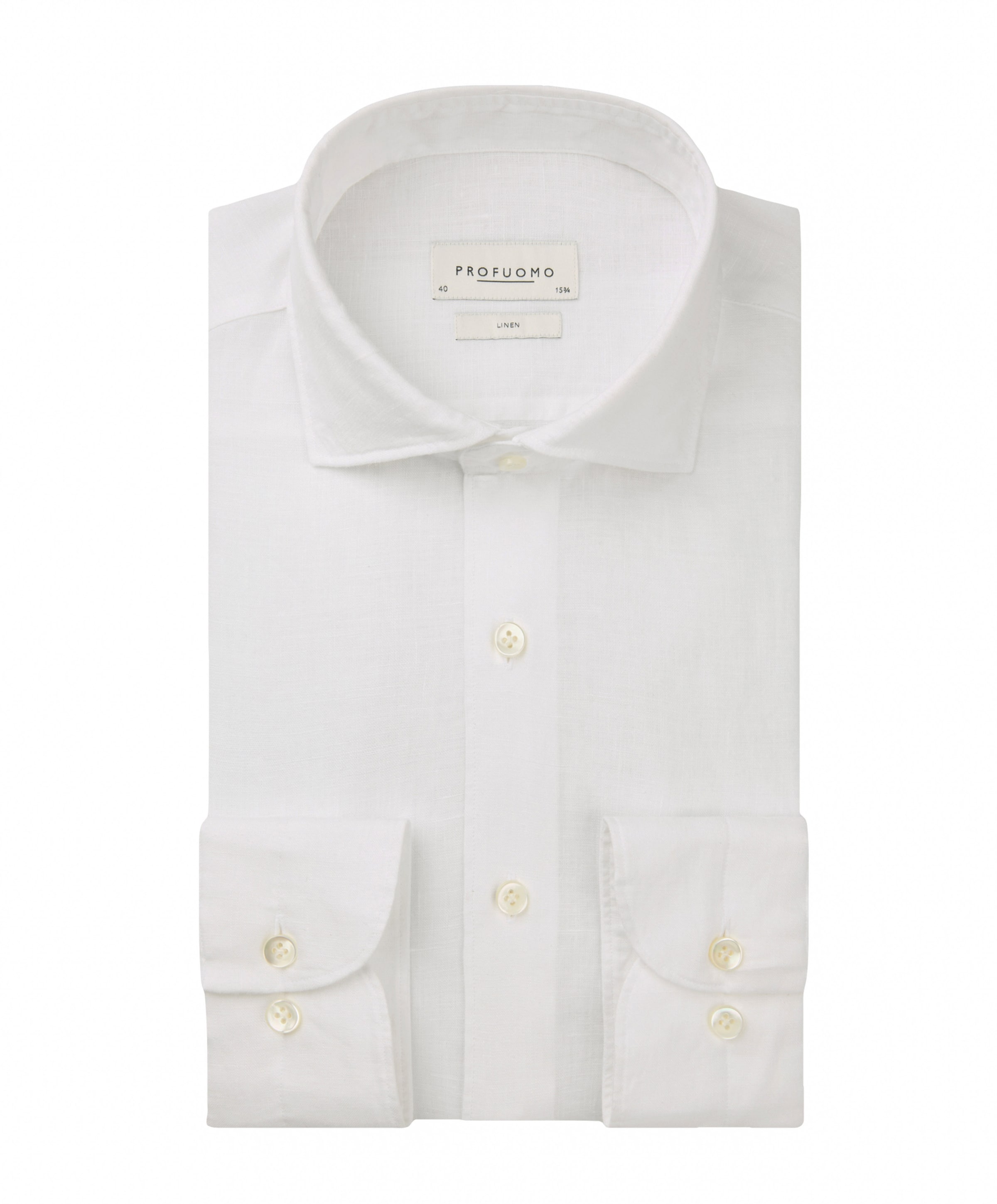 Heren overhemd lange mouw wit