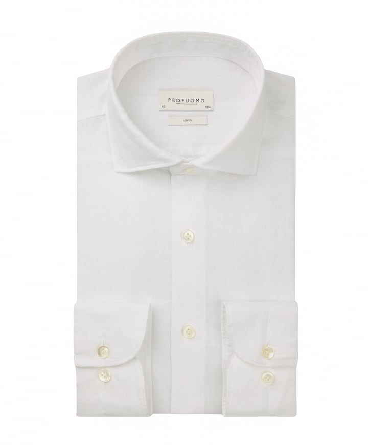 Heren overhemd lange mouw wit