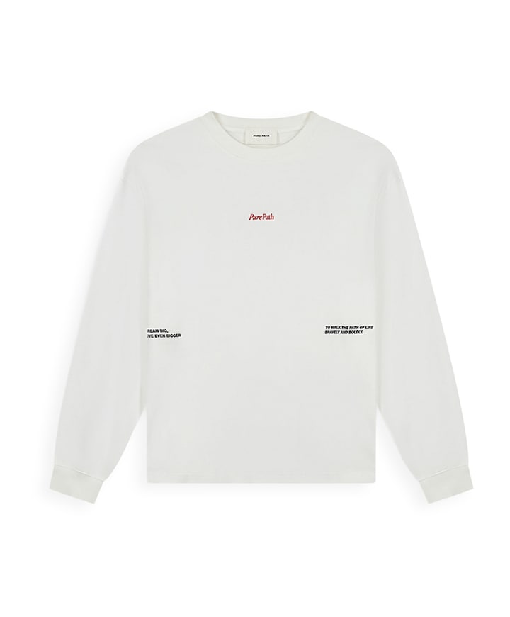 Heren longsleeve ecru