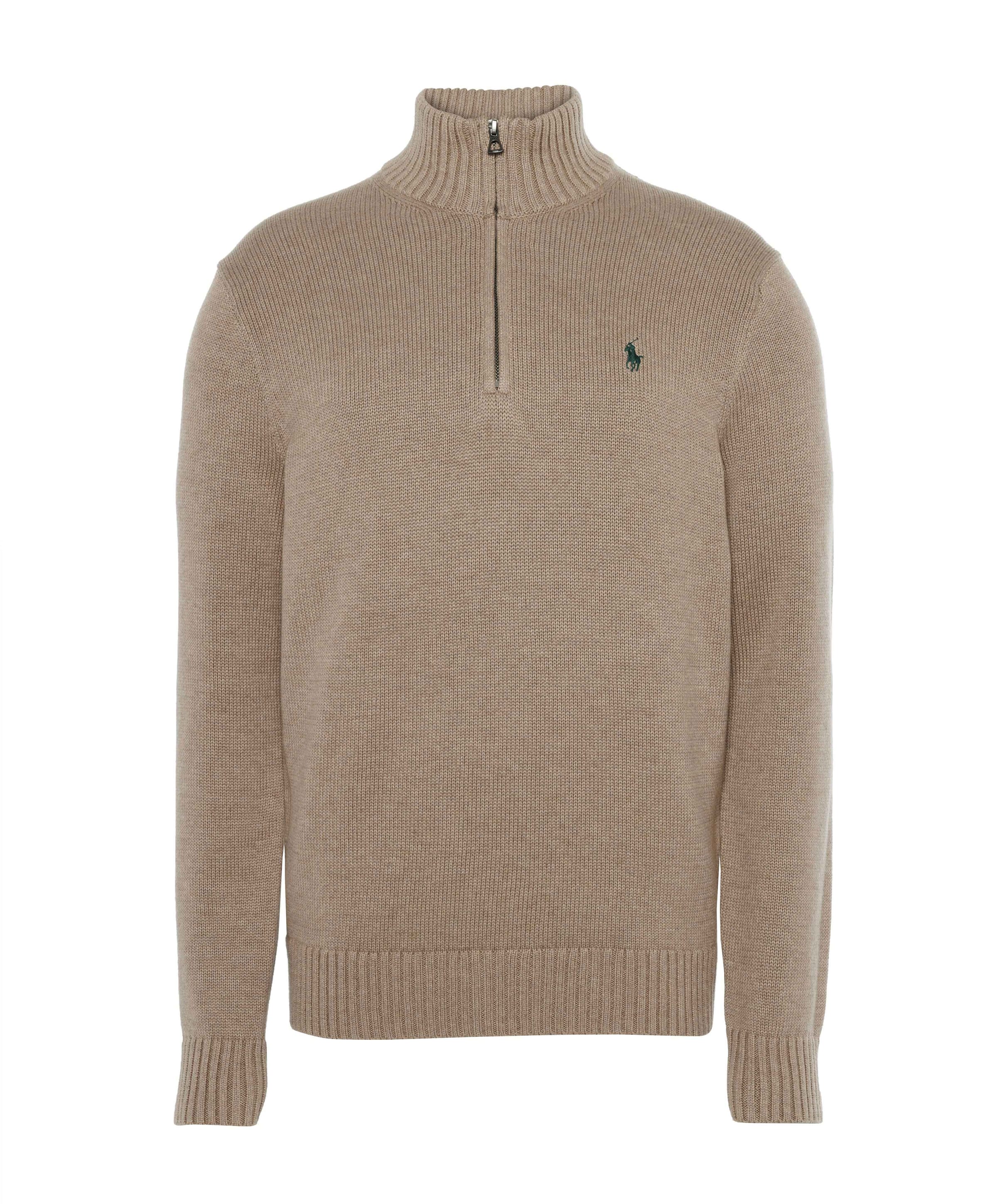 Trui met rits met rits bruin