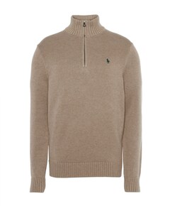 Trui met rits met rits bruin