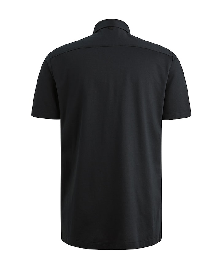 Heren overhemd korte mouw blauw