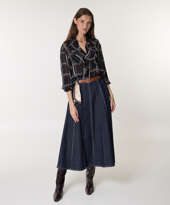 Dames rok blauw