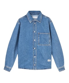 Heren overhemd lange mouw blauw