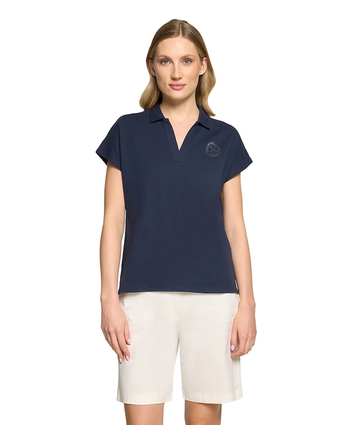 Dames polo blauw