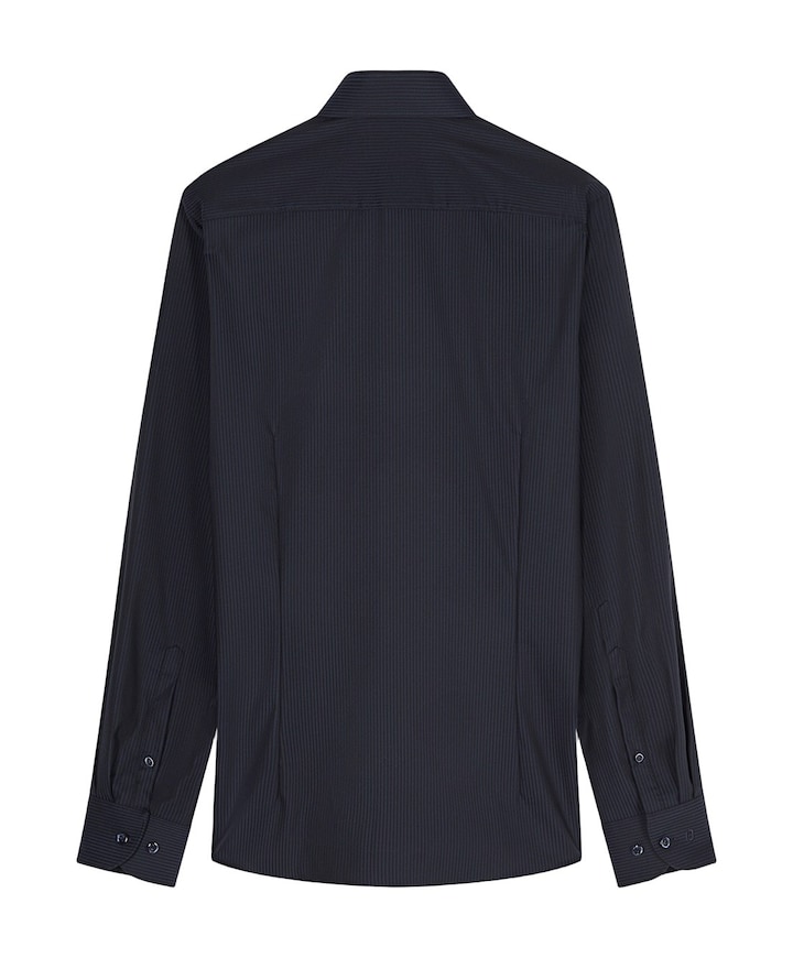 Heren overhemd lange mouw blauw