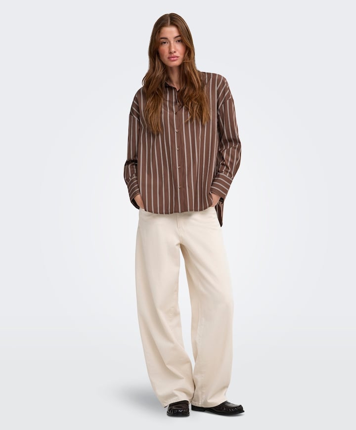 Dames blouse bruin