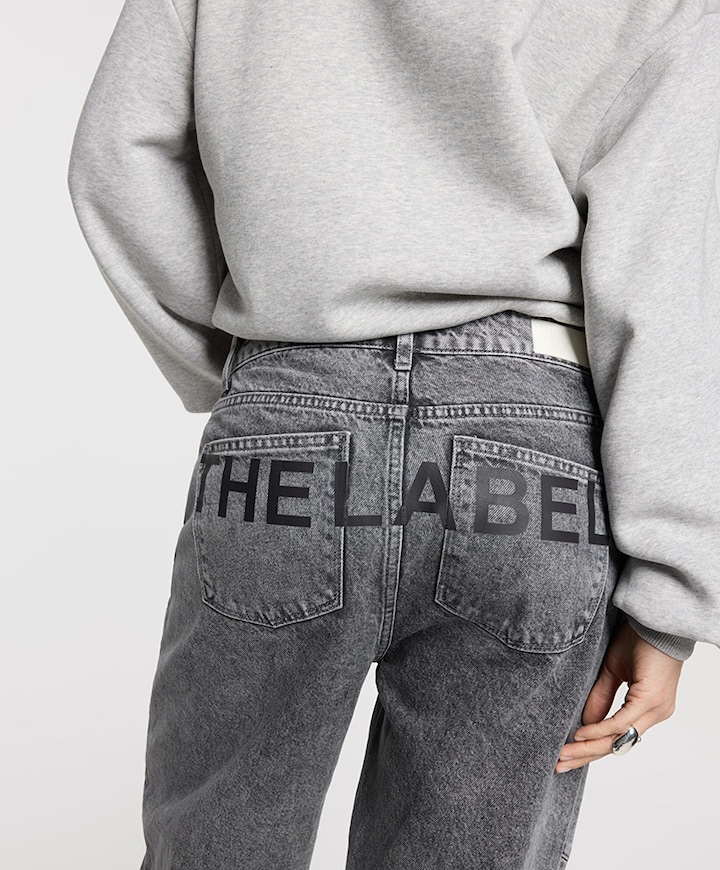 CUTSEAM DENIM dames jeans grijs