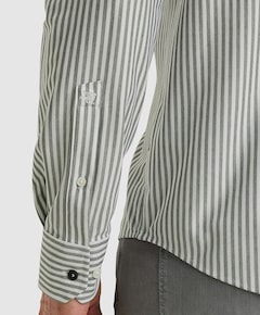 Heren overhemd lange mouw grijs