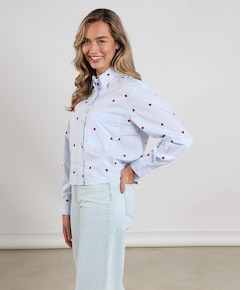 Dames blouse blauw