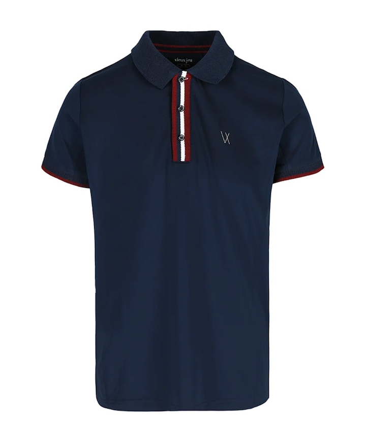 Heren polo blauw