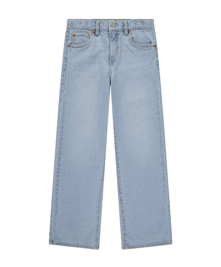Wide leg jeans meisjes jeans blauw