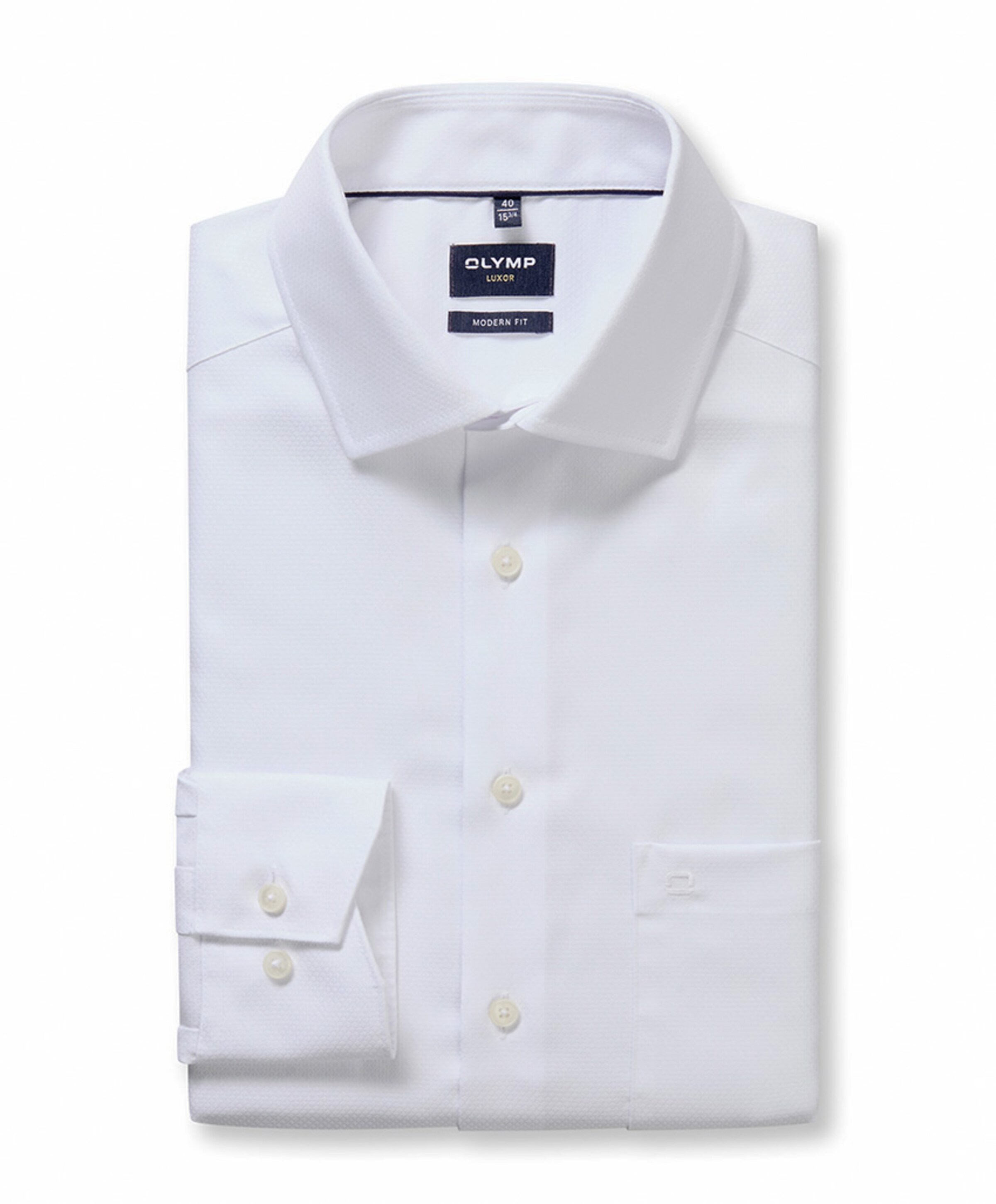 Heren overhemd lange mouw wit