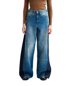 Industrious1 patchwork jeans blauw