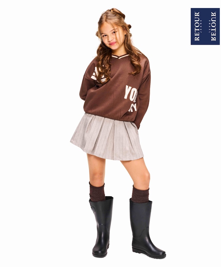 Meisjes sweater bruin