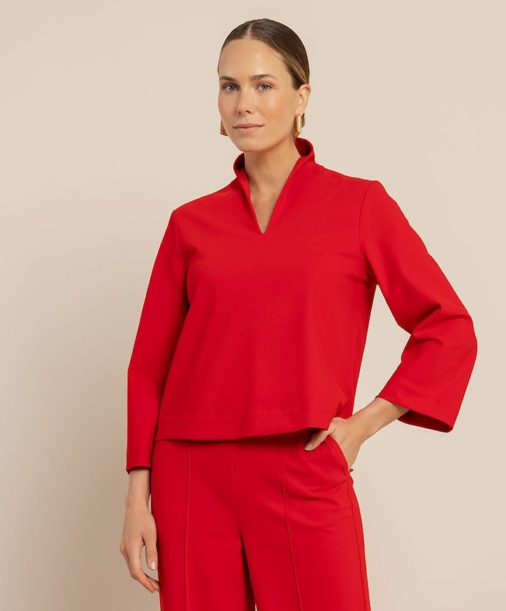 Dames blouse rood