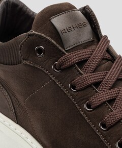 RUSSEL NUB heren sneakers bruin