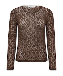 Dames longsleeve bruin