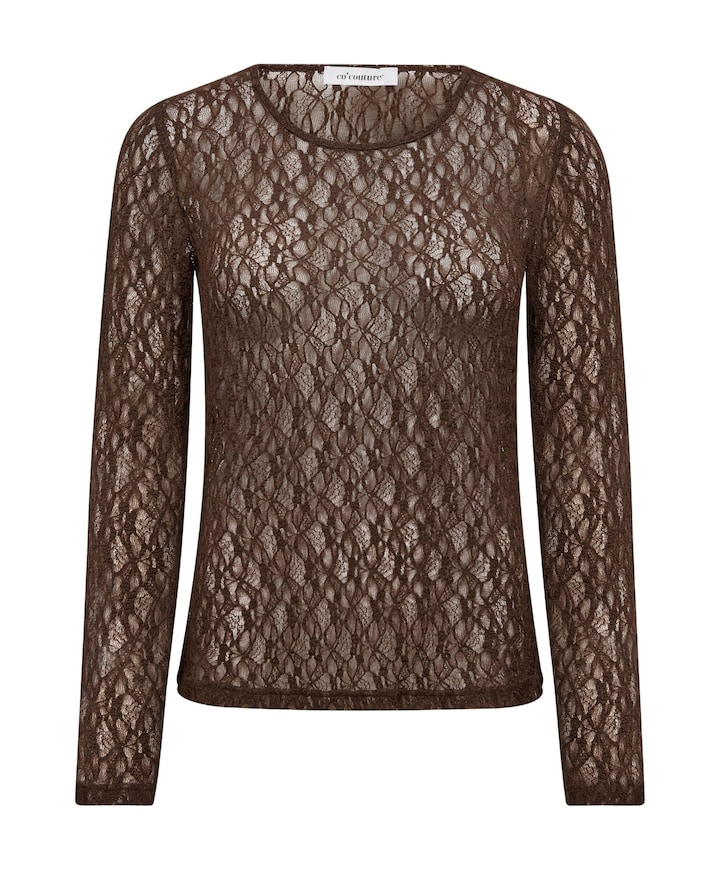 Dames longsleeve bruin