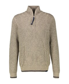 Heren trui met rits beige