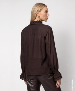 Dames blouse bruin
