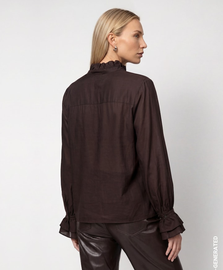 Dames blouse bruin