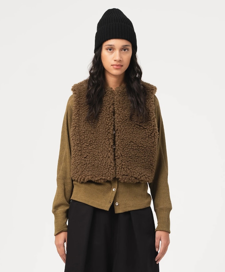 Dames gilet bruin
