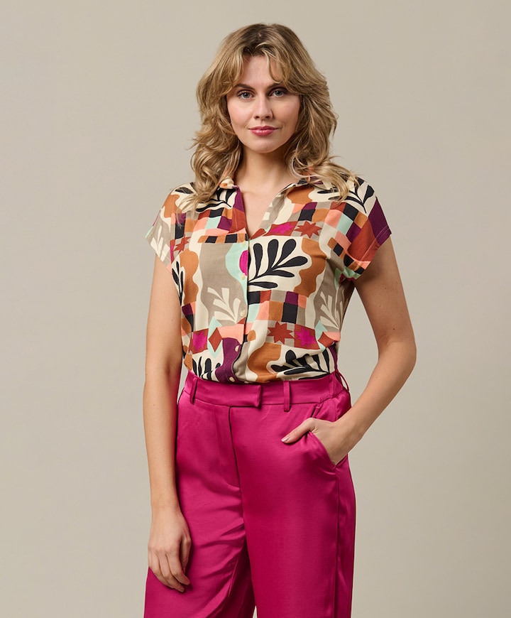 Dames blouse multicolor