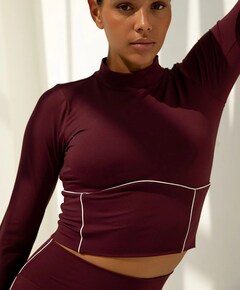 Dames t-shirt bordeaux