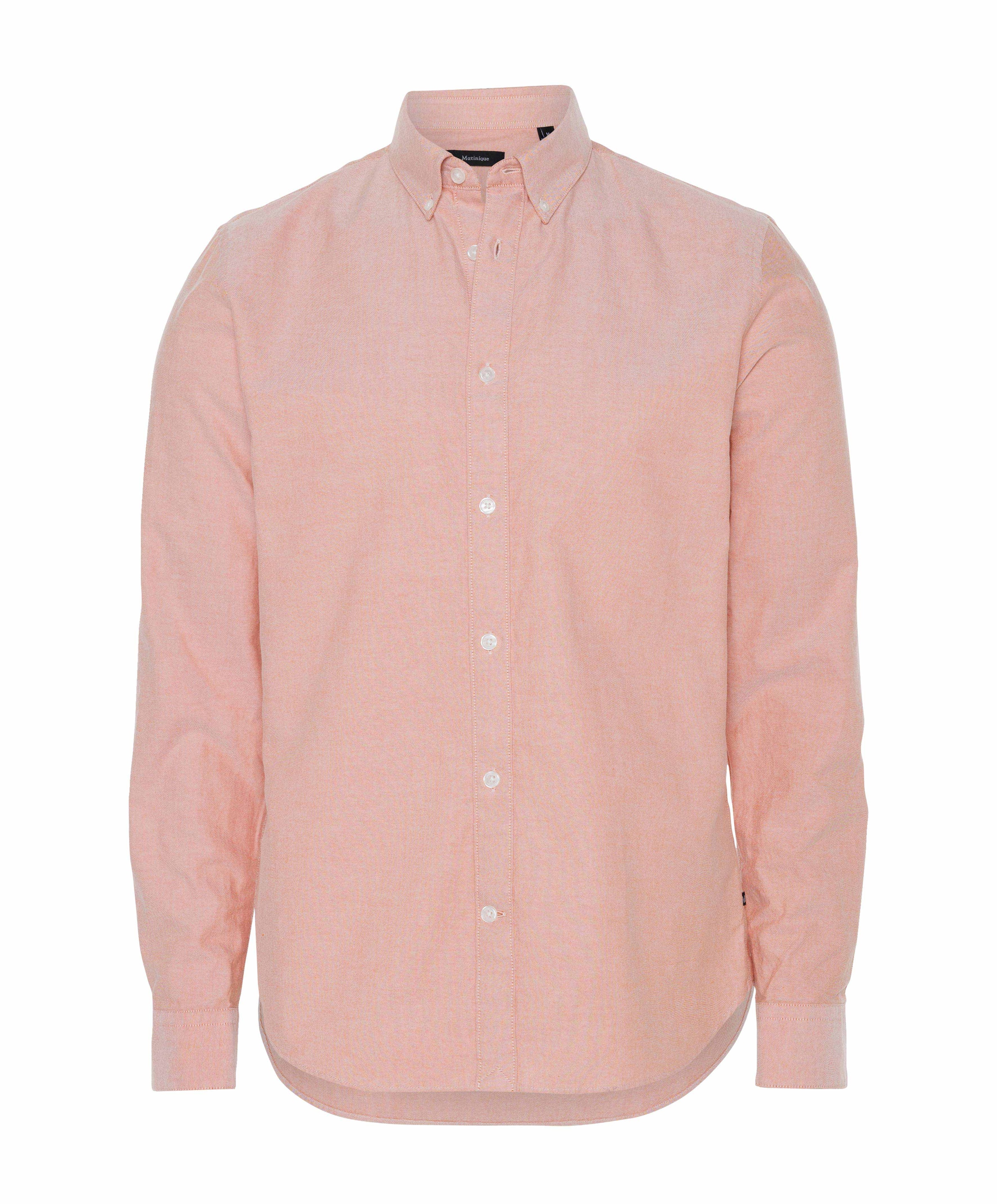 Heren overhemd lange mouw roze