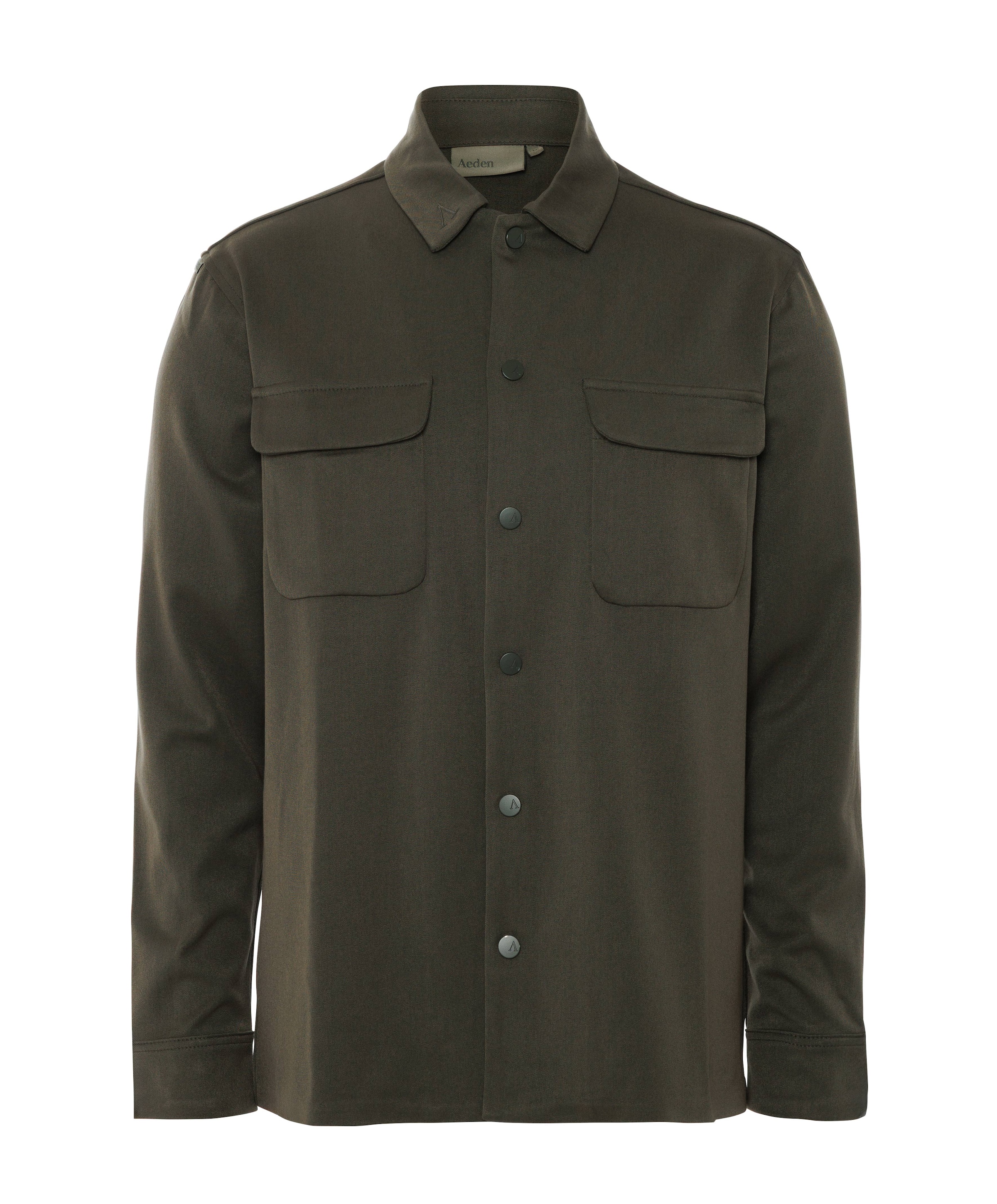 Heren overhemd lange mouw groen