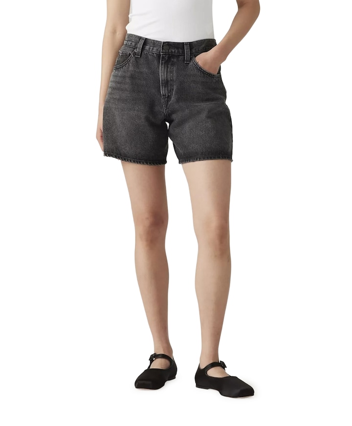 High baggy dames korte broek zwart