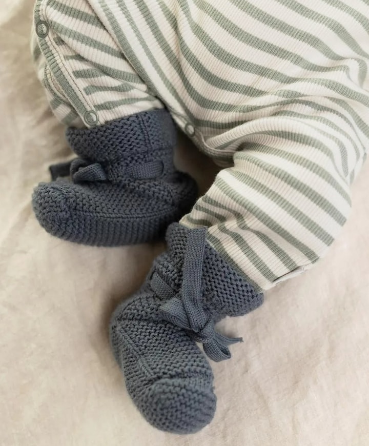 Uniseks babyslofjes  grijs