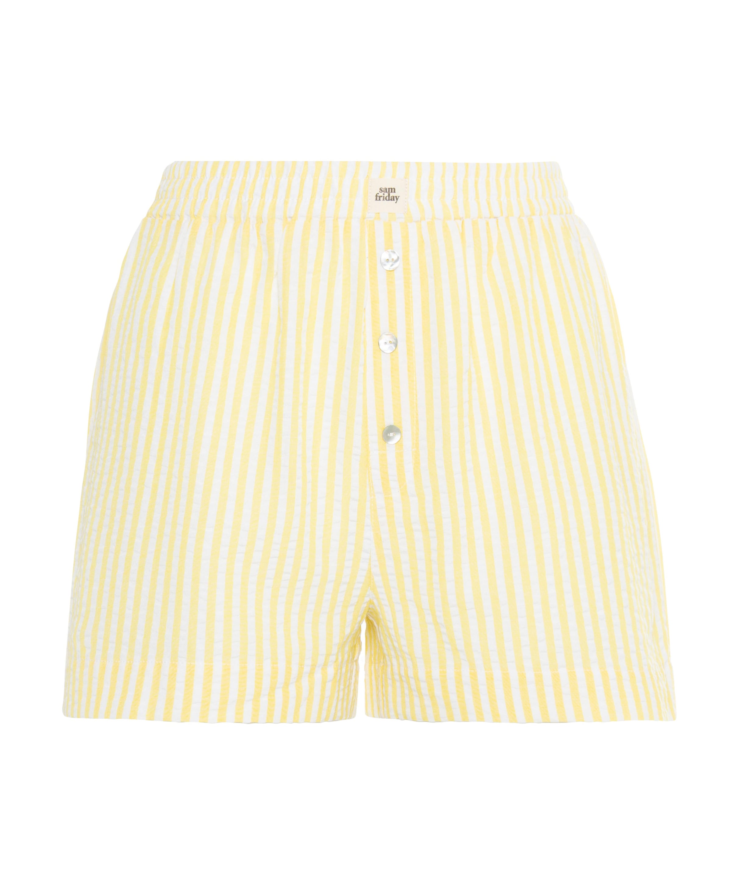 Dames pyjamashort geel