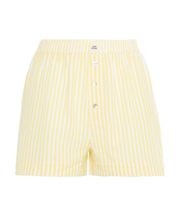 Dames pyjamashort geel