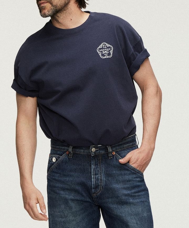 Heren T-shirt blauw