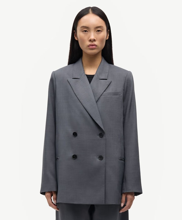 Dames blazer grijs
